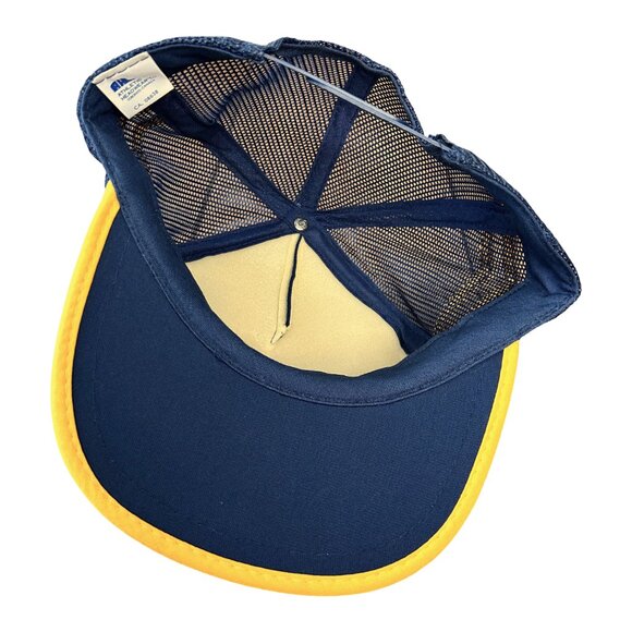 VINTAGE 80s Brotherhood Locomotive Engineers Trucker Net Cap - Picture 6 of 7